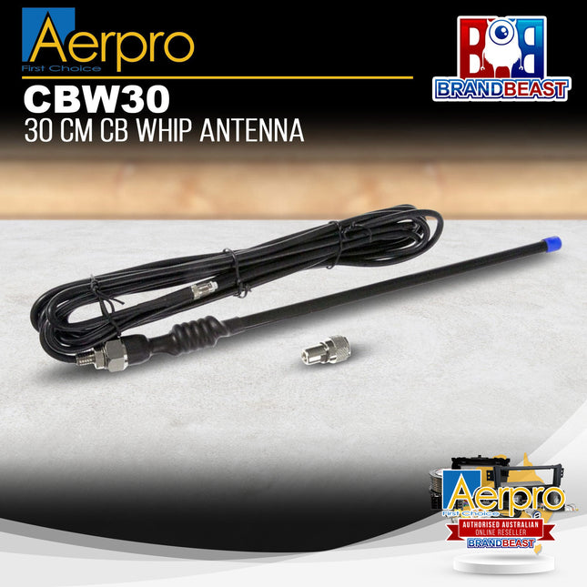Aerpro CBW30 3dBi 477MHz Whip UHF Antenna