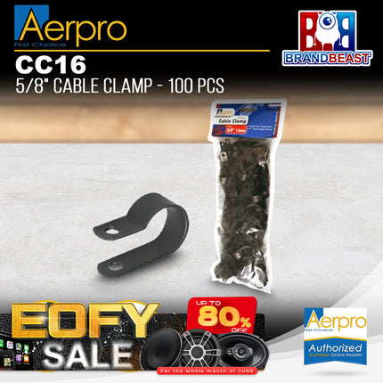 Aerpro CC16 100 PCS 5/8" 16mm Cable Clamp Pack
