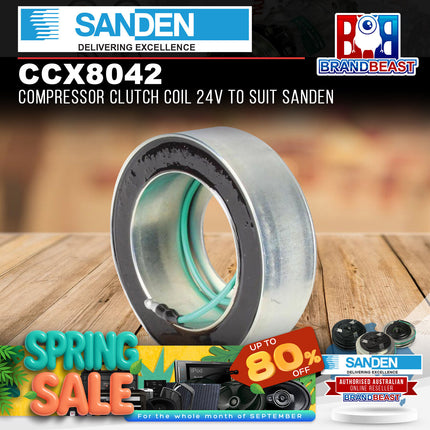 Sanden CCX8042 Compressor Clutch Coil 24V To Suit Sanden