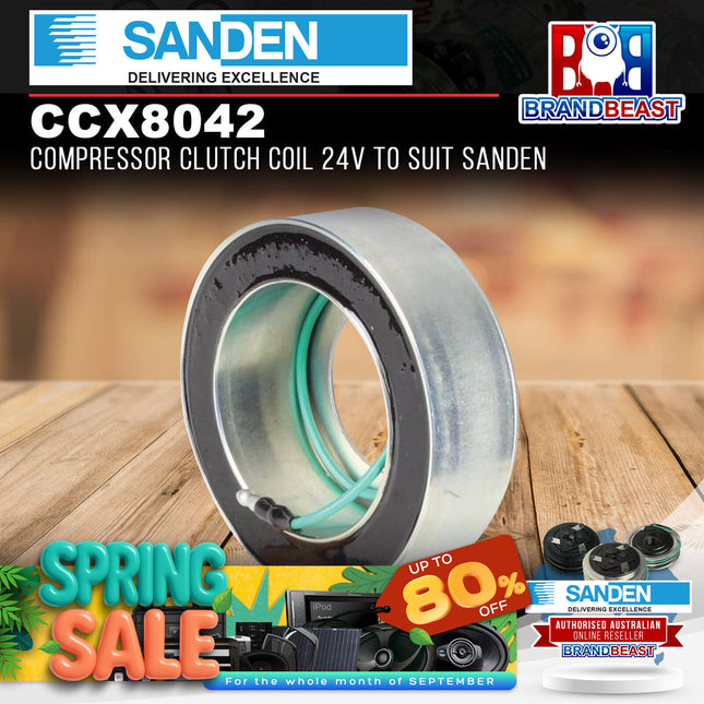 Sanden CCX8042 Compressor Clutch Coil 24V To Suit Sanden