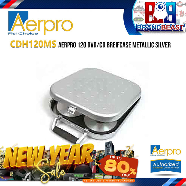 Aerpro CDH120MS Metallic Silver DVD/CD Briefcase