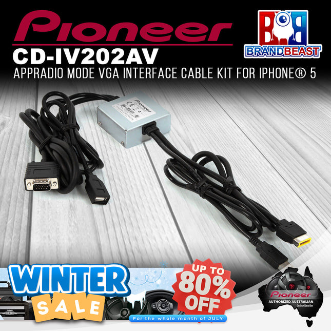 Pioneer CD-IV202AV AppRadio Mode VGA Interface Cable Kit for iPhone¬Æ 5