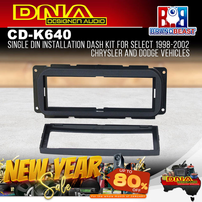 DNA CD-K640 Single DIN Fascia Panel to Suit Chrysler/Dodge/Jeep