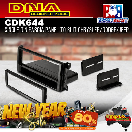 DNA CD-K644 Single DIN Fascia Panel to Suit Chrysler/Dodge/Jeep