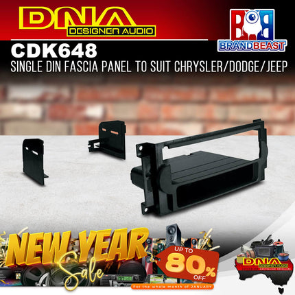 DNA CD-K648 Single DIN Fascia Panel to Suit Chrysler/Dodge/Jeep