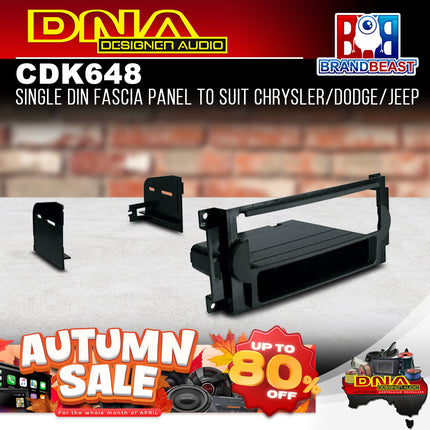 DNA CD-K648 Single DIN Fascia Panel to Suit Chrysler/Dodge/Jeep
