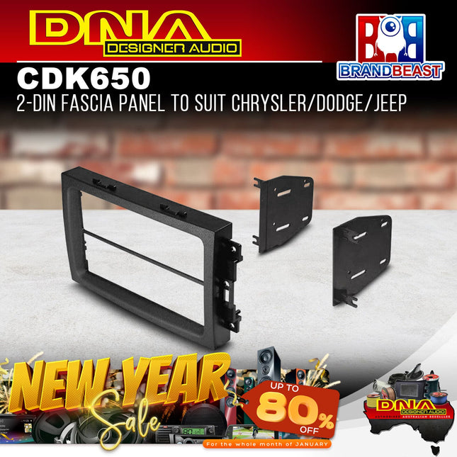 DNA CD-K650 Double DIN Fascia Panel to Suit Chrysler/Dodge/Jeep