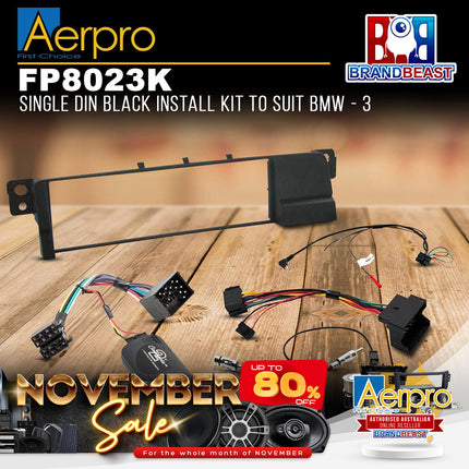 Aerpro FP8023K Single DIN Black Install Kit Suit BMW 3 Series E46 1998 - 2005