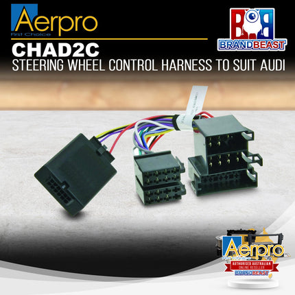 Aerpro CHAD2C Steering Wheel Control Harness Suit Audi Non Amplified