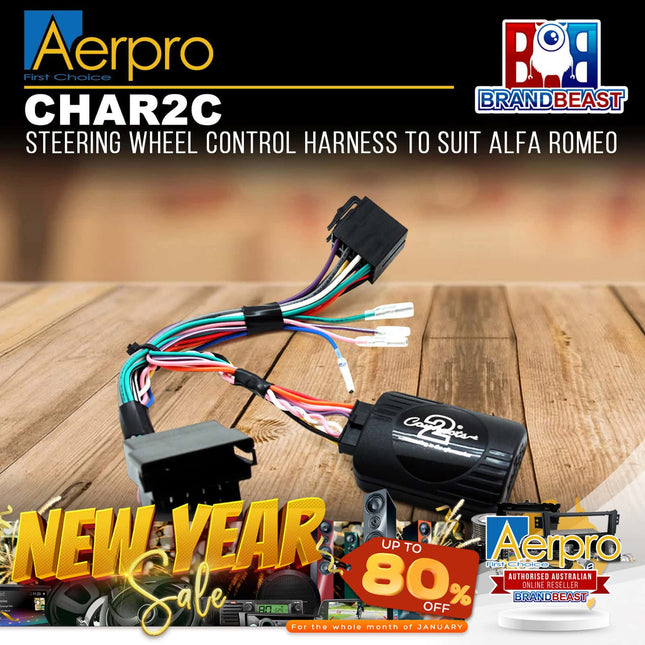 Aerpro CHAR2C Steering Wheel Control Harness to Suit Alfa Romeo