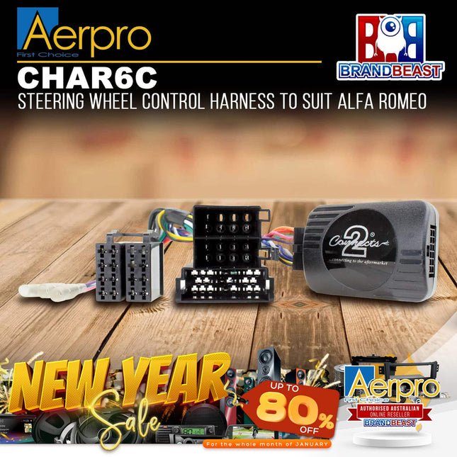 Aerpro CHAR6C Steering Wheel Control Harness to Suit Alfa Romeo