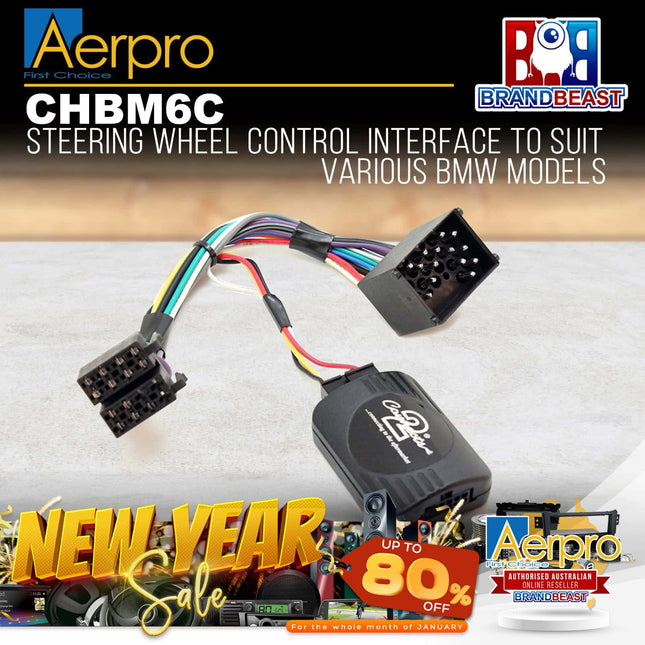 Aerpro CHBM6C Steering Wheel Control Harness Suit BMW/Mini Round Pin