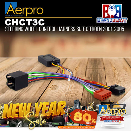 Aerpro CHCT3C Steering Wheel Control Harness Suit Citroen 2001-2005