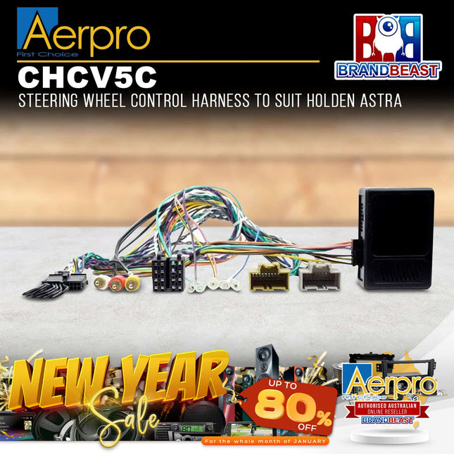 Aerpro CHCV5C Steering Wheel Control Harness to Suit Holden/Chevrolet