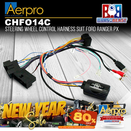 Aerpro CHFO14C Steering Wheel Control Harness Suit Ford Ranger PX