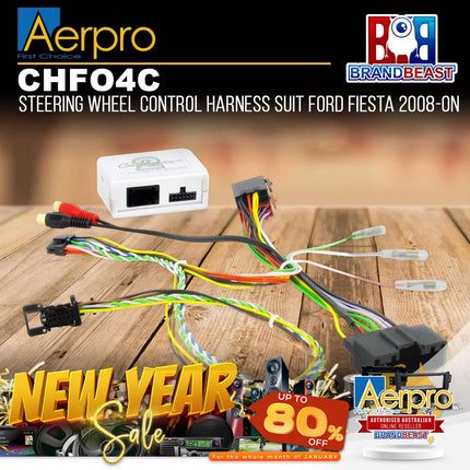 Aerpro CHFO4C Steering Wheel Control Harness Suit Ford Fiesta 2008-On