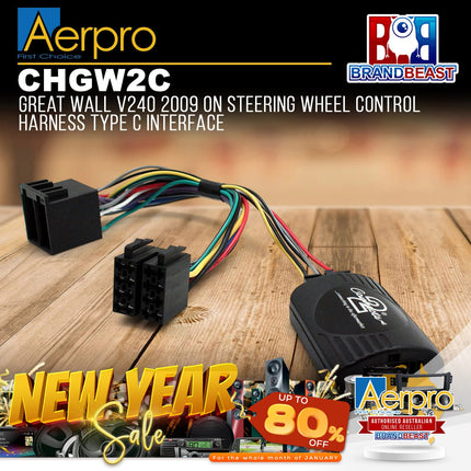 Aerpro CHGW2C Steering Wheel Control Harness Suit Great Wall V200/V240