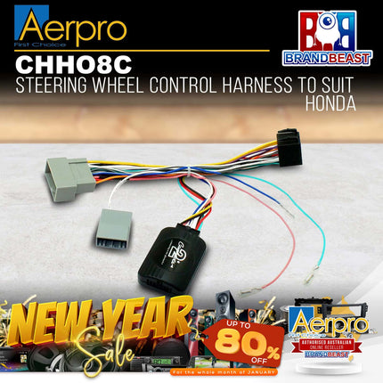 Aerpro CHHO8C Steering Wheel Control Harness to Suit Honda Jazz/City/HR-V