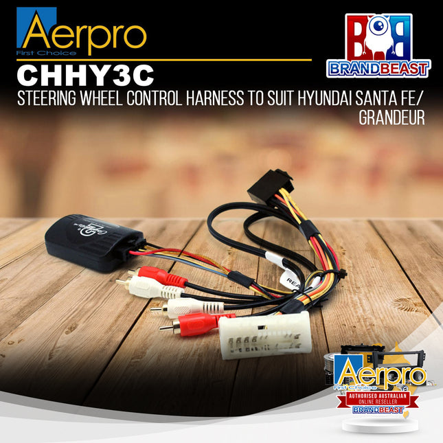 Aerpro CHHY3C Steering Wheel Control Harness to Suit Hyundai Santa Fe/Grandeur
