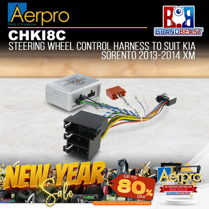 Aerpro CHKI8C Steering Wheel Control Harness to Suit Kia Sorento 2013-2014 XM