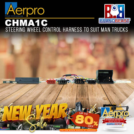 Aerpro CHMA1C Steering Wheel Control Harness to Suit MAN Trucks