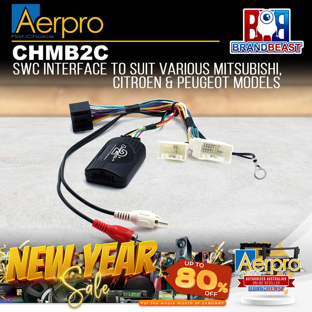 Aerpro CHMB2C Steering Wheel Control Harness Suit Mitsubishi/Peugeot/Citroen