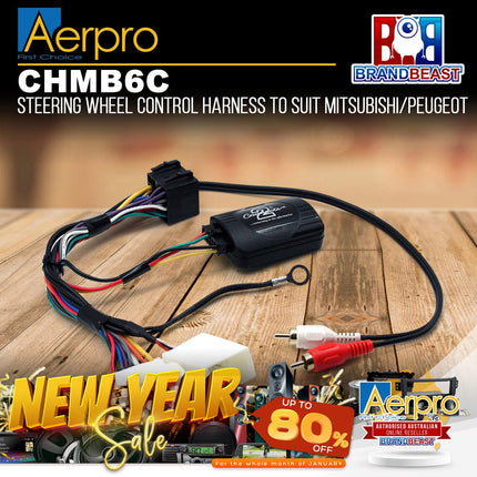 Aerpro CHMB6C Steering Wheel Control Interface Suit Mitsubishi & Peugeot Models