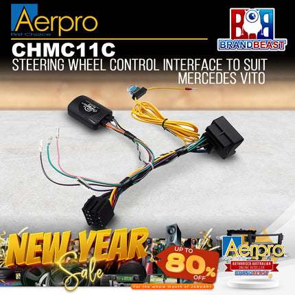 Aerpro CHMC11C Steering Wheel Control Harness Suit Mercedes Vito W447