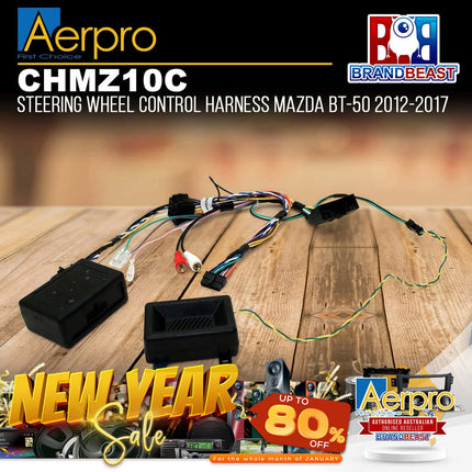 Aerpro CHMZ10C Steering Wheel Control Harness Suit Mazda BT-50 2012 - 2017