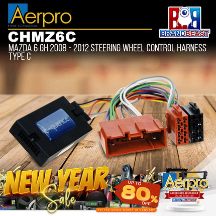 Aerpro CHMZ6C Steering Wheel Control Harness Suit Mazda 6 Non Amplified