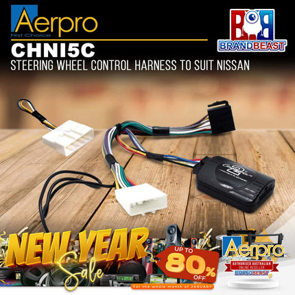 Aerpro CHNI5C Steering Wheel Control Harness With Bluetooth Bypass Suit Nissan