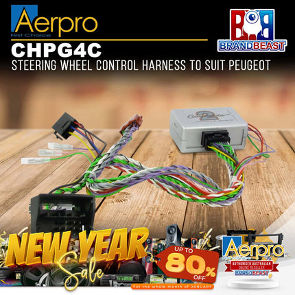 Aerpro CHPG4C Steering Wheel Control Harness Suit Peugeot