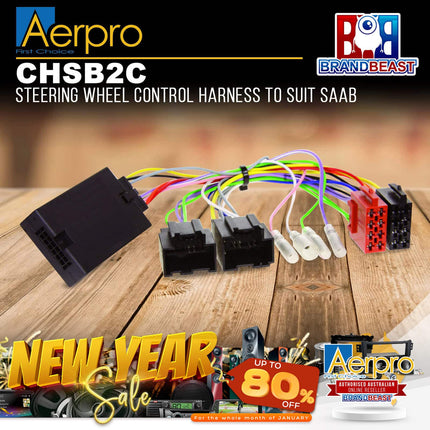 Aerpro CHSB2C Steering Wheel Control Harness Suit Saab 9-3/9-5