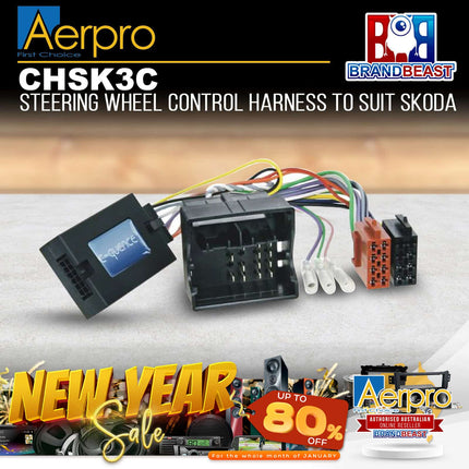 Aerpro CHSK3C Steering Wheel Control Harness Suit Skoda Octavia/Roomster