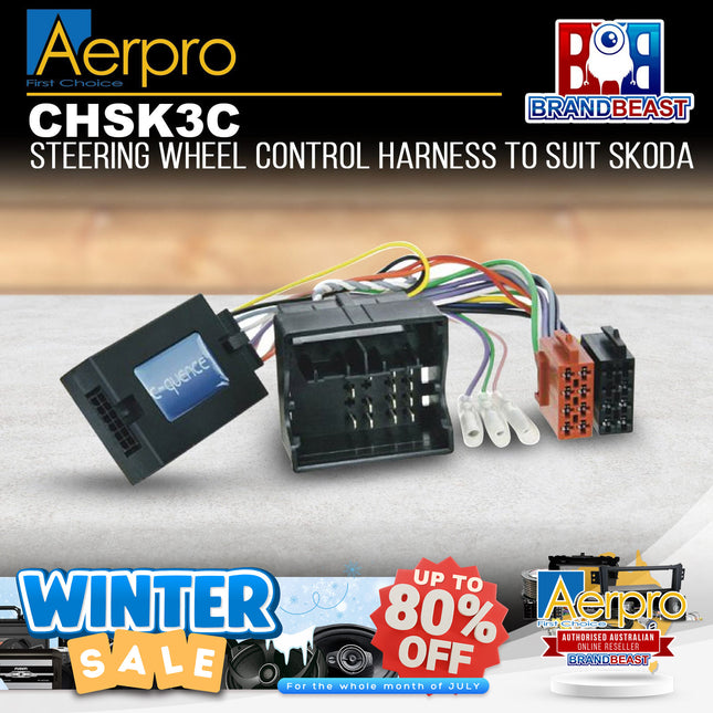 Aerpro CHSK3C Steering Wheel Control Harness Suit Skoda Octavia/Roomster