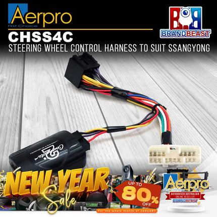 Aerpro CHSS4C Steering Wheel Control Harness Suit Ssangyong Rexton/Actyon