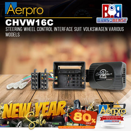 Aerpro CHVW16C Steering Wheel Control Interface Suit Volkswagen Various Models