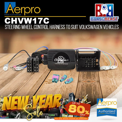 Aerpro CHVW17C Steering Wheel Control Harness to Suit Volkswagen Vehicles