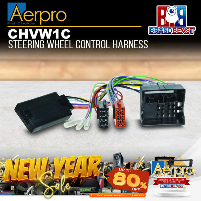 Aerpro CHVW1C Steering Wheel Control Harness to Suit Volkswagen