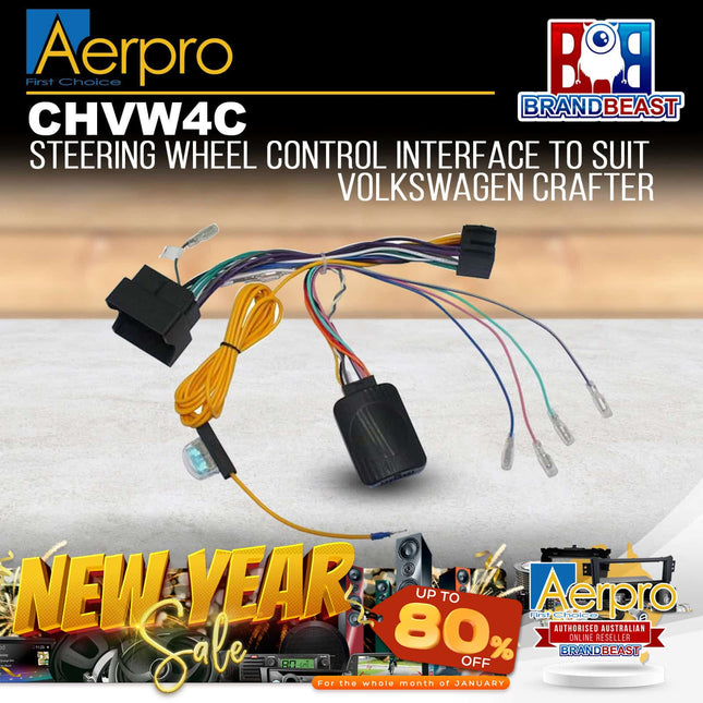 Aerpro CHVW4C Steering Wheel Control Harness Suit Volkswagen Crafter