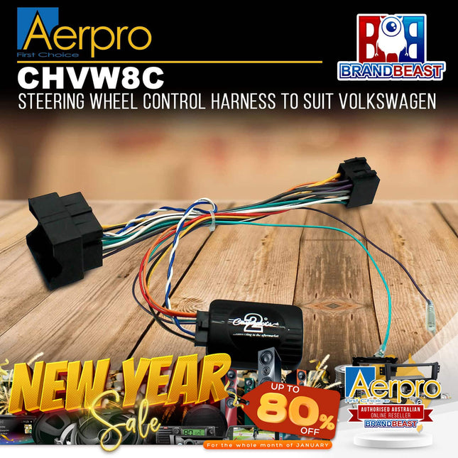 Aerpro CHVW8C Steering Wheel Control Interface Suit Volkswagen Various Models