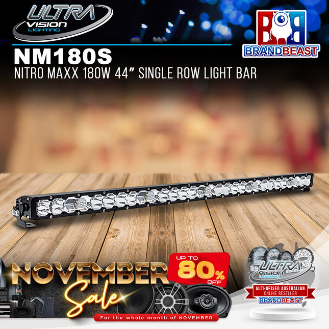 Ultra Vision Lighting NM180SCLB Nitro Maxx 180W 44" Single Row Light Bar (5700K)