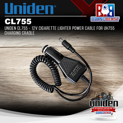 UNIDEN CL755 - 12V Cigarette Lighter Power Cable for UH755 Charging Cradle
