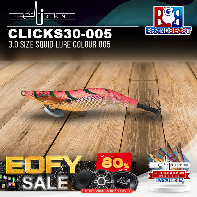 Clicks CLICKS30-005 3.0 Size Squid Lure Colour 005