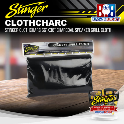 Stinger CLOTHCHARC 66"x36" Charcoal Speaker Grill Cloth