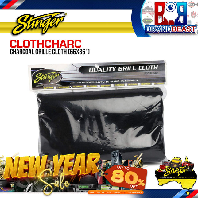 Stinger CLOTHCHARC 66"x36" Charcoal Speaker Grill Cloth