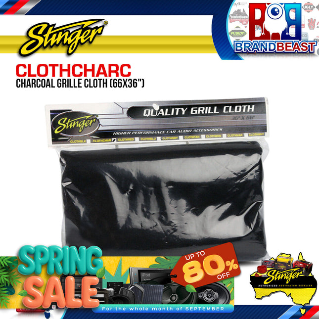 Stinger CLOTHCHARC 66"x36" Charcoal Speaker Grill Cloth
