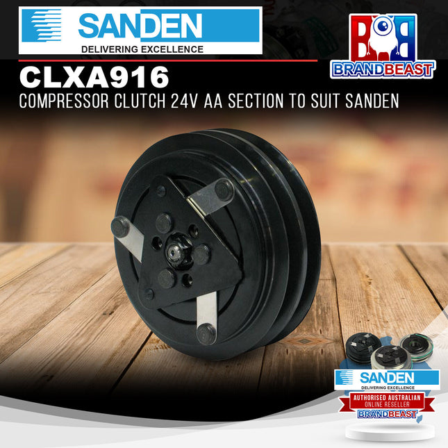 Sanden CLXA916 Compressor Clutch 24V AA Section To Suit Sanden