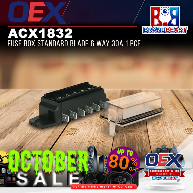 OEX ACX1832 Fuse Box Standard Blade 6 Way 30A 1 Pce