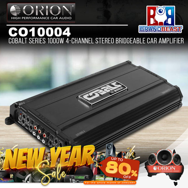 Orion CO10004 Cobalt Series 1000W 4-Channel Stereo Bridgeable Car Amplifier